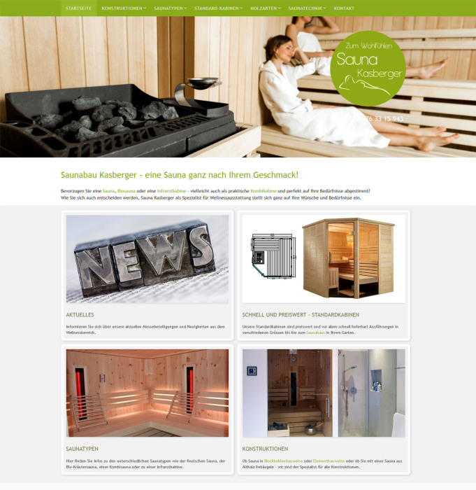 Wordpress-Homepage-Saunabau