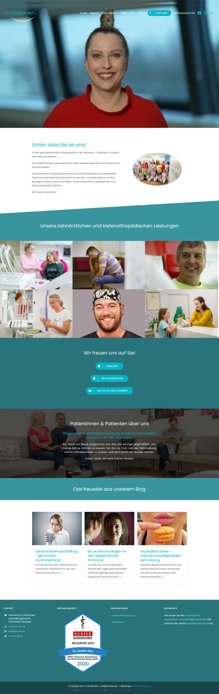 Homepage für Zahnärztin Dr. Ney