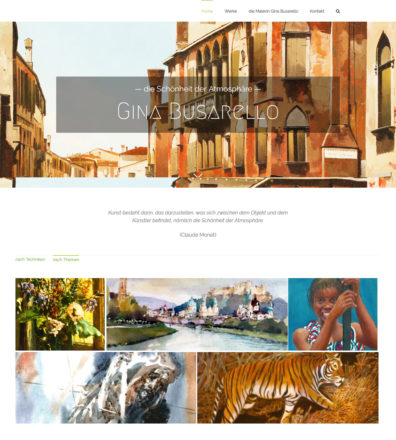 Webdesign Wien: WordPress Website für die Künstlerin G. Busarello
